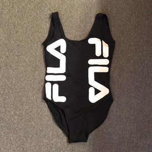 Black High Cut Fila One Piece